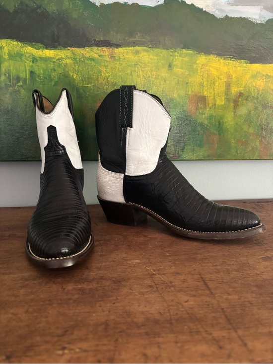 Lucchese Shoes - Rare Ltd.Edition Lucchese x Nick Fouquet Marfa Black Lizard Western Boots Sz 8
